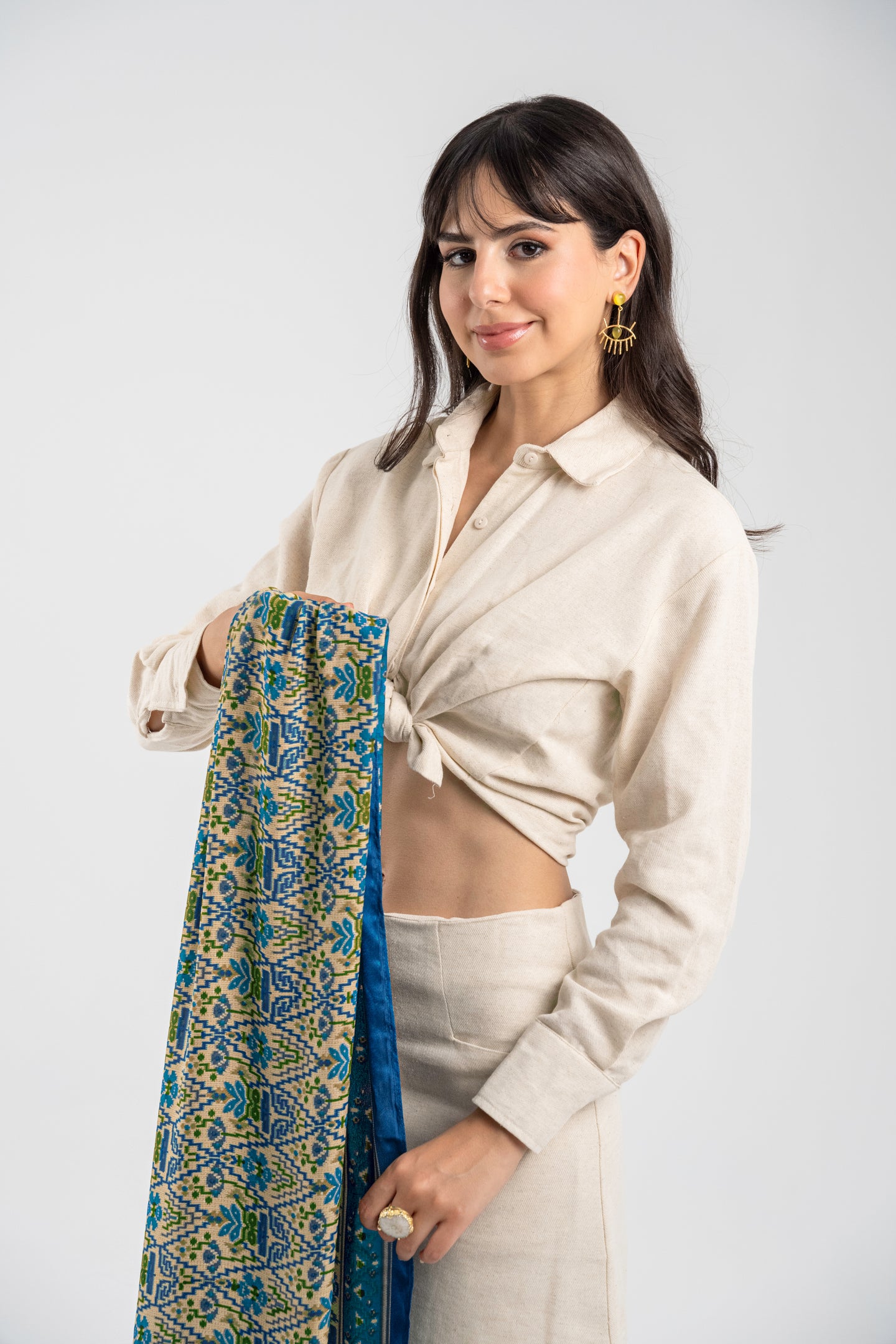 Taraz - Silky Blue Shawl